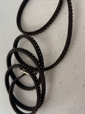 Dark Brown Studded Wrap leather Bracelet from boutique unisex